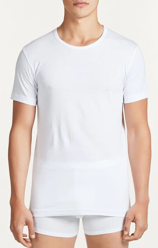 Maglia t-shirt uomo in cotone elasticizzato Bipack RAGNO bianca